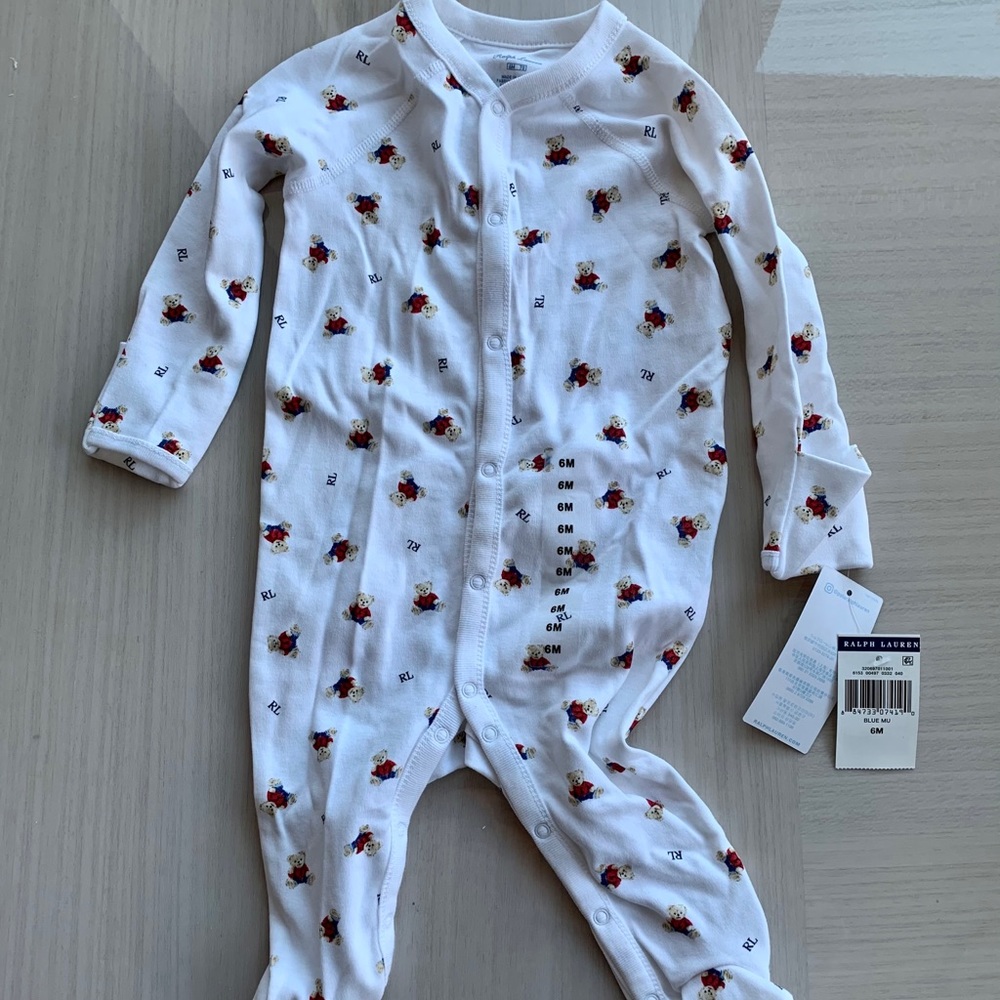 Ralph Lauren infant footie brand new